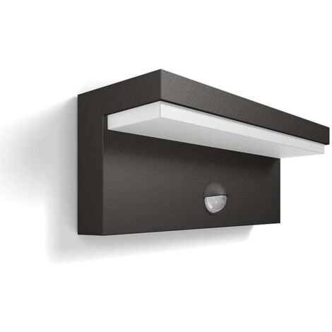 Philips myGarden - LED-Wandleuchte für den Außenbereich 22x8 cm, 2700 K, 4,5 W, mit Sensor, Anthrazit 915005378401