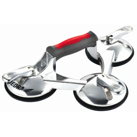 DEDRA - Dreiteiliger Saugnapf 3x123mm für Glas, max 180kg