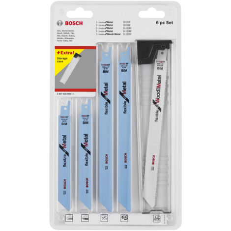 Bosch Säbelsägeblatt-Set 6 Stück für Holz und Metall