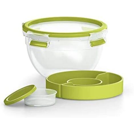 Emsa N1071300 Clip &amp Go Salatbox de, Klar &amp Grün, 1 Stück (1st Pack)
