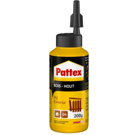 Pattex Holzleim PU Transparent 200g Praktische Flasche (1/2)
