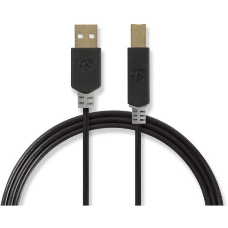 nedis CCBW60100AT20 USB 2.0 Kabel anthrazit 2 Meter (1/3)