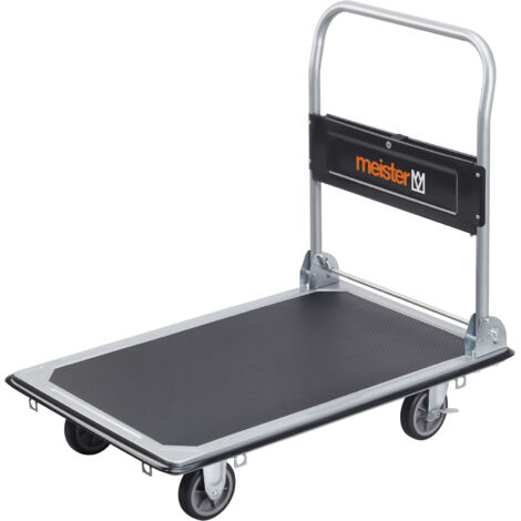 Meister – Transportwagen klappbar bis 300 kg – Antirutsch-Beschichtung – 6 Spanngurt-Ösen – 2 Lenkrollen mit Feststellbremse – für Werkstatt und Umzug (1/5)