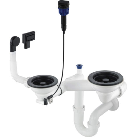 Siphon für 1,5- und 2-Becken-Granitspüle - Space-Saver ZXY N973 5907650876076