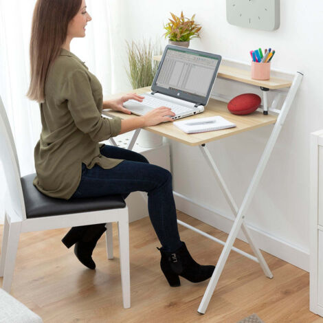 Klappbarer schreibtisch mit regal tablezy innovagoods (1/5)