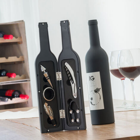 Northix Weinkiste InnovaGoods Schwarz Silber (1/5)