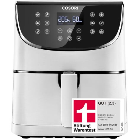 Heißluftfritteuse 5,5 L – 1700 W – für knusprige Speisen ohne Öl – Touch-Bedienung – Weiß – Cosori (1/5)