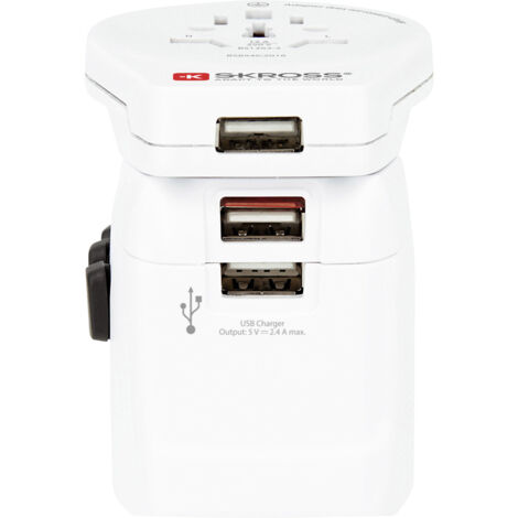 Skross 1302555 Reiseadapter Pro Light 3xUSB World (1/3)