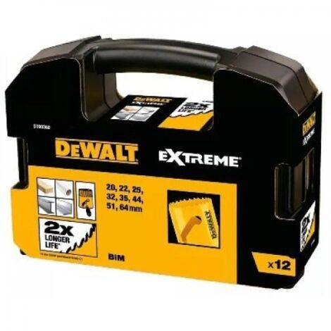 Dewalt Set 12 Bi-Metall Lochsägen 20-64 mm (1/2)
