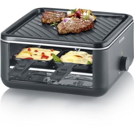 Severin RG 2360 Mini Raclette Grill Schwarz 24x24 cm (1/5)
