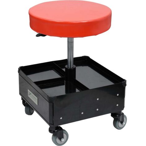 Yato Profi XXL - Hocker de Werkstatt mit 3 Schubladen und Fachböden, höhenverstellbar, schwenkbar 360°, 4 Rollen, stabile Ausführung mit Kapazität de Last de 15 (1/5)