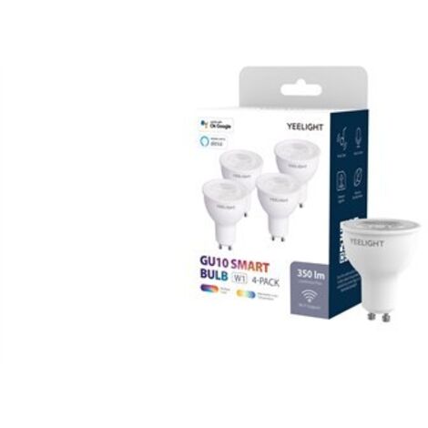 Yeelight LED Smart Bulb GU10 4,5 W 350 Lm W1 RGB Mehrfarbig, 4er-Pack Yeelight  LED Smart Bulb GU10 4,5W 350Lm W1 RGB M