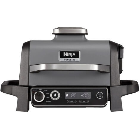 Ninja Woodfire Elektro Grill Heißluft-Funktion Schwarz, Silber (matt)