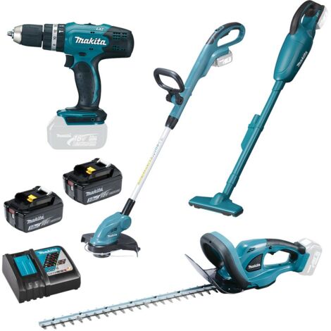 Makita DLX4093 - Set of Heckenschere, kombiniert, Staubsauger, 18 V, blau/schwarz