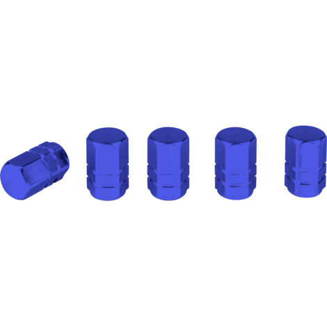 eufab Moderne Ventilkappen Blau 5er-Set Aluminium (1/2)