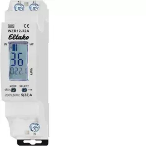Eltako WZR12-32A Stromzähler schwarz 32A LCD (1/2)