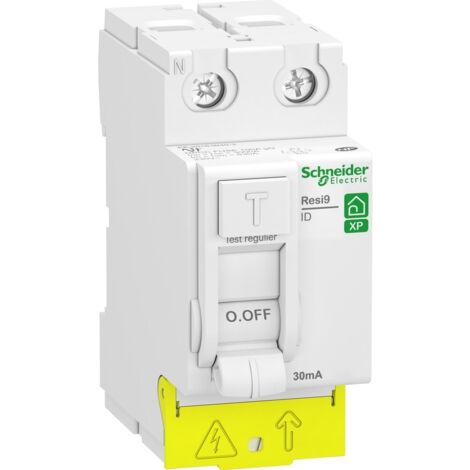 Schneider R9PRA240 Differentialschalter 40A XP Resi9 - Typ A - Zweipolig - 30mA - 230V AC - Kämmbar