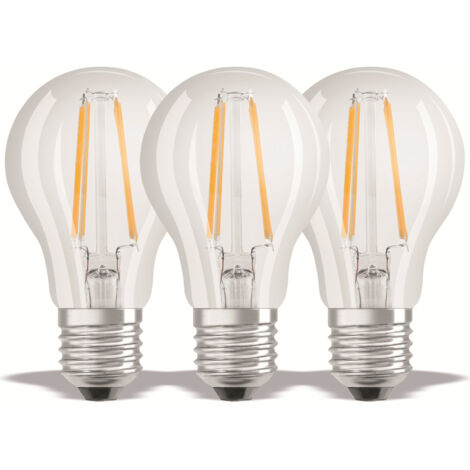 Osram E27 LED-Glühbirne 7W transparentes Filament Warmweiß