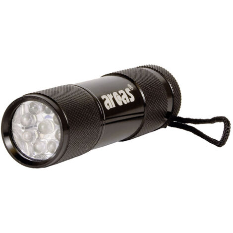 Arcas alu 9 LED Taschenlampe schwarz kompakt und leicht (1/2)