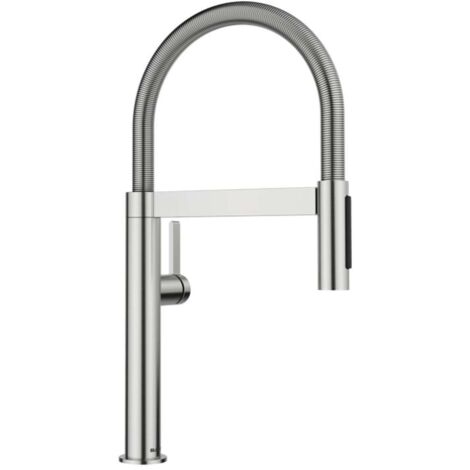 Blanco Culina S - Spültischarmatur mit flexiblem Arm und Brause, Stahl 527467