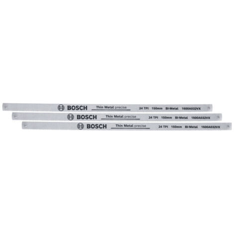 Bosch Set von Präzisionssägeblättern 150 mm Bimetall 24 TPI (1/3)