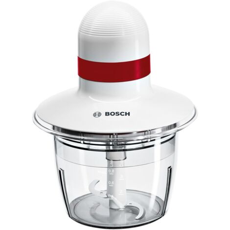 Bosch mmrp1000 elektrischer Fleischwolf 0,8 l 400 Watt rot, transparent, weiß