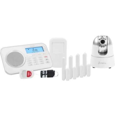 Olympia Protect 9881 Alarmanlage Weiß mit LCD-Bildschirm