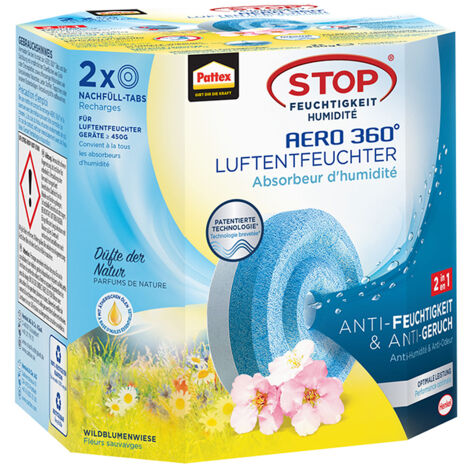 Pattex Luftentfeuchter Nachfüll Tabs Aero 360 2x450g Meadow (9H AHAWM)