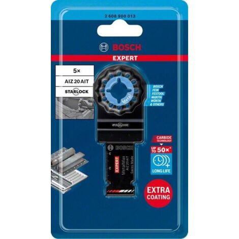 Bosch EXPERT MetalMax AIZ 20 AIT Blatt für Multifunktionswerkzeuge, 40 x 20 mm, 5 Stück