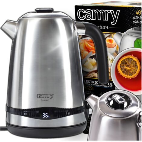 Camry CR 1291 Vintage Wasserkocher Edelstahl 1,7L (1/5)