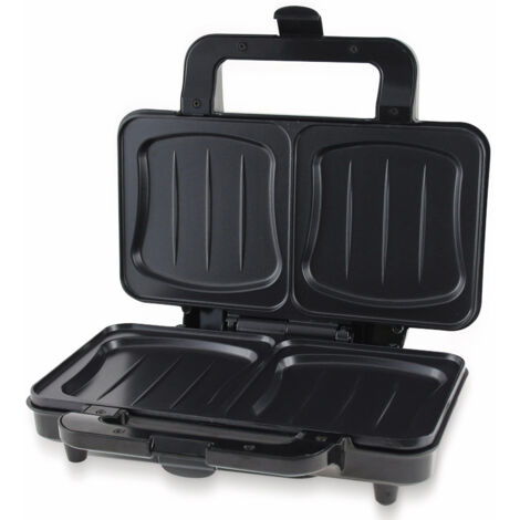 Emerio Sandwichtoaster XXL schwarz silber 2 Sandwiches