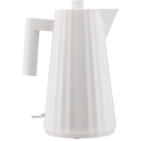 Alessi Plissé MDL06/1 W - Elektrischer Wasserkocher de Design, aus thermoplastischem Harz, europäischer Stecker 2400W, 100cl, White (1/5)