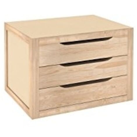 Block 3 Schubladen Pin Massiv Rohholz Ref Blna30 99 Astigarraga