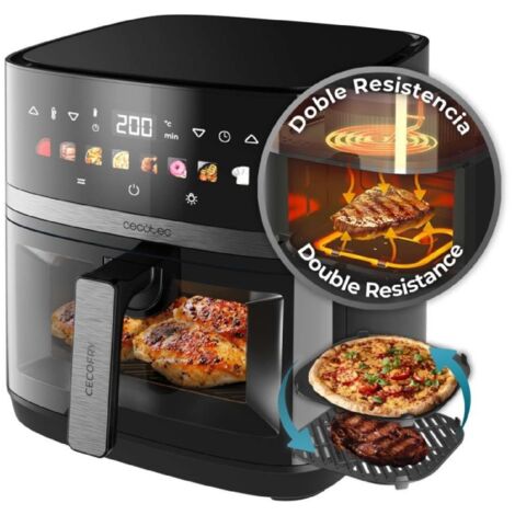 Cecotec Heißluftfritteuse ohne Öl 8L Grillplatte - Grill - Doppelte Heizelemente - Air Fryer Cecofry&Grill Duoheat 8000. 220