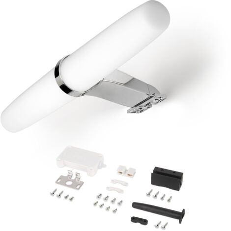 Emuca LED-Strahler für Gemini-Badezimmerspiegel (AC 230 V 50 Hz), kein Konverter erforderlich, L233 mm, natürliches weißes Licht (1/5)