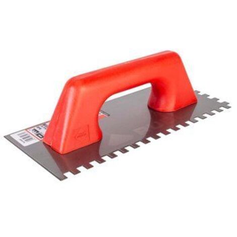 Stahlkamm 28cm (8x8) geschlossener Kunststoffgriff 65967 rubi