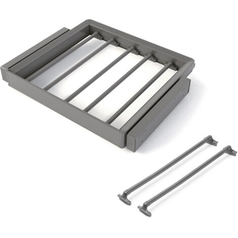 Emuca Quartz Hosenhalter-Kit Titan Aluminium (1/5)