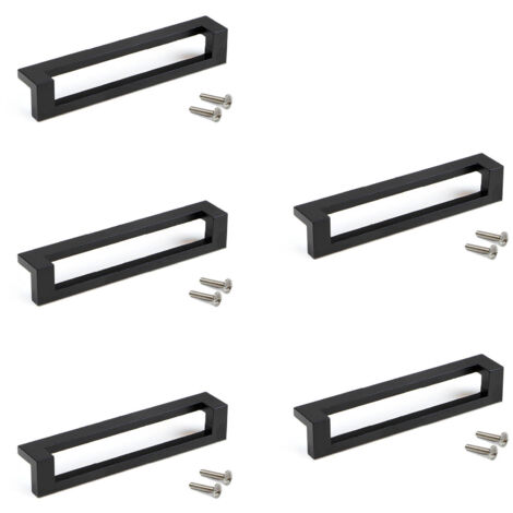 Emuca Cleveland Türgriff schwarz 144 mm Set 5 (1/5)