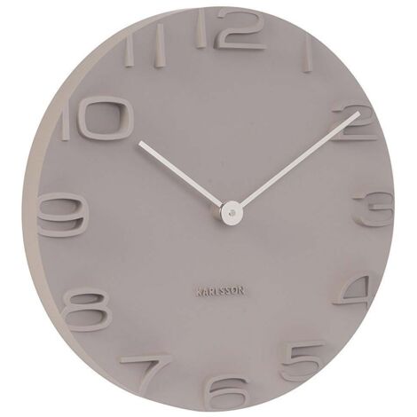Moderne Wanduhr mit verchromten Zeigern "On the Edge" (1/4)