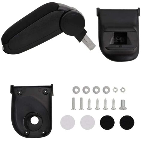 Autoarmlehne schwarz 15x35x(30-47) cm ABS