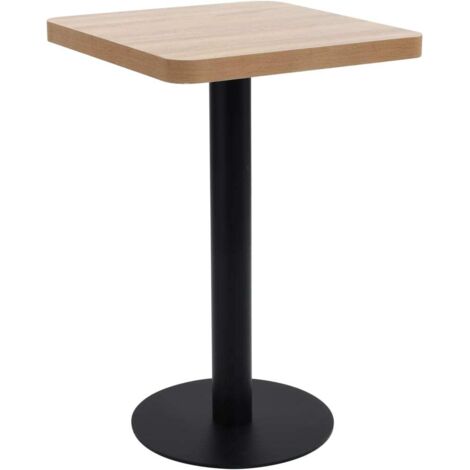 vidaXL Bistro Table Light Brown 50x50 cm MDF