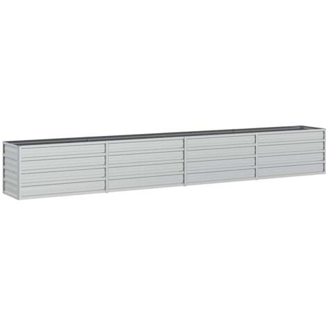 Hochbeet 320x40x45 cm Verzinkter Stahl Silber