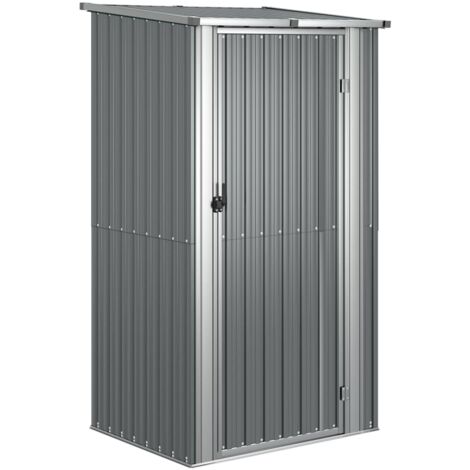 Gartenhaus Grau 118,5x97x209,5 cm Verzinkter Stahl