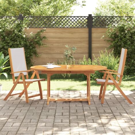 vidaXL Folding Chairs 2 pcs Solid Wood Acacia and Textilene