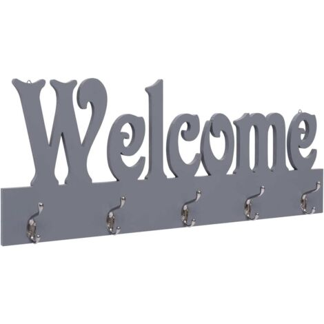 Wandgarderobe WELCOME Grau 74x29,5 cm