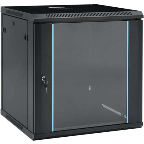 vidaXL Wandnetzschrank 12U 19" IP20 600x600x640 mm