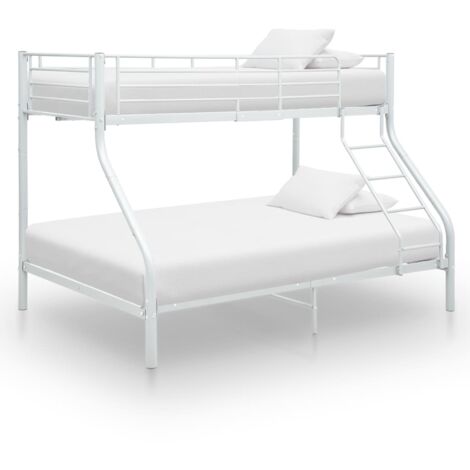 Etagenbett Weiß Metall 140x200 cm/90x200 cm