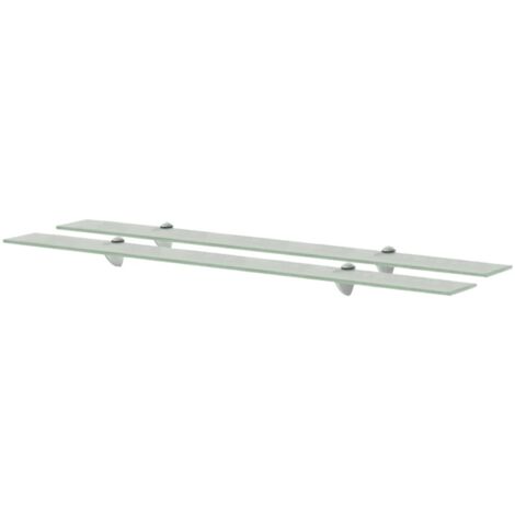 vidaXL Floating Shelves 2 pcs Glass 100x20 cm 8 mm (243801x2)