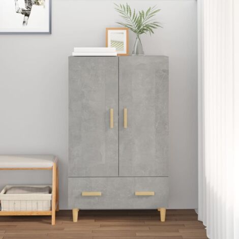 Hochschrank Grau Beton 70x31x115 cm Ingenieurholz