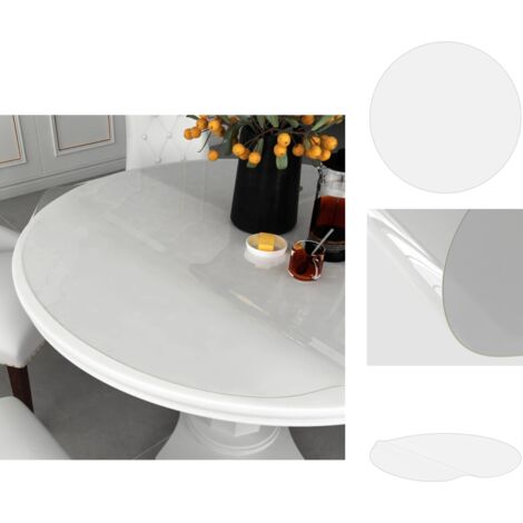 Transparente Tischauflage Ø 90 cm 2 mm PVC